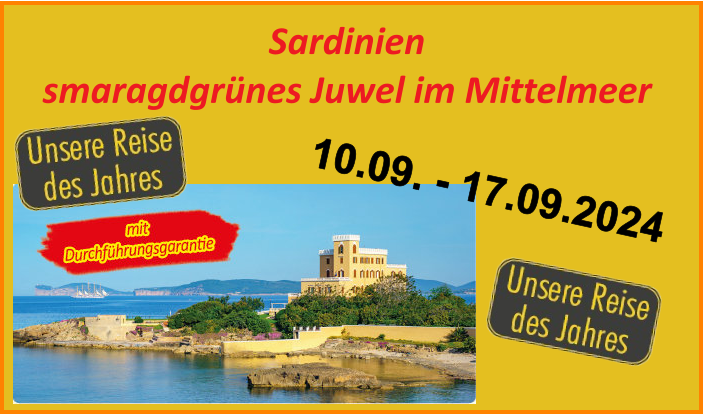 Sardiniensmaragdgrünes Juwel im Mittelmeer 10.09. - 17.09.2024